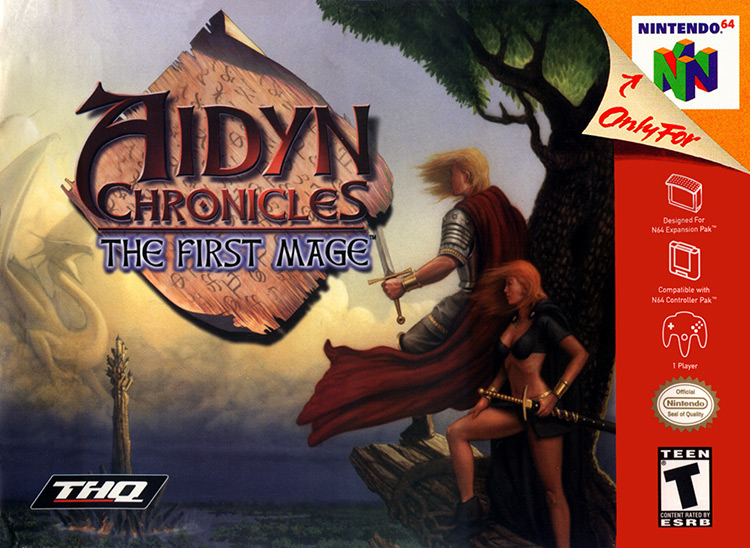 Aidyn Chronicles: The First Mage N64 Box Art