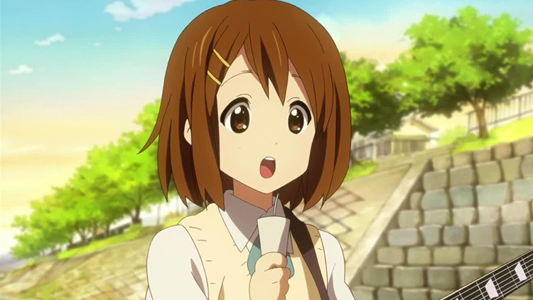 Yui Hirasawa K-On anime screenshot