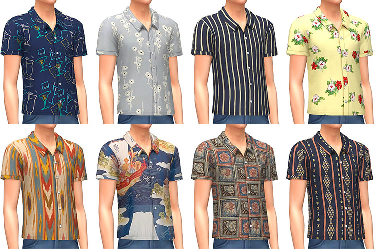 Printed Shirts For Guys / Sims 4 CC