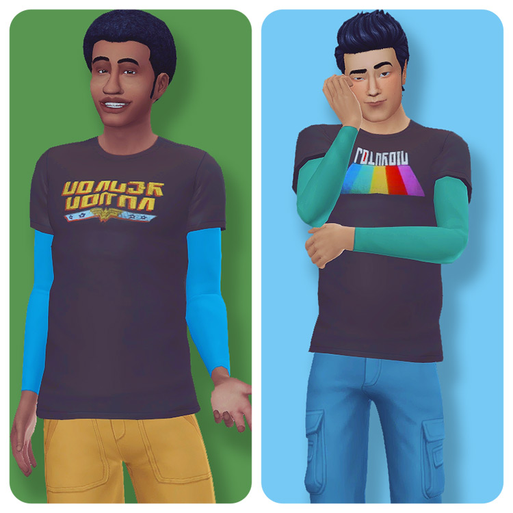 Radio Gaga Shirts Men / Sims 4 CC