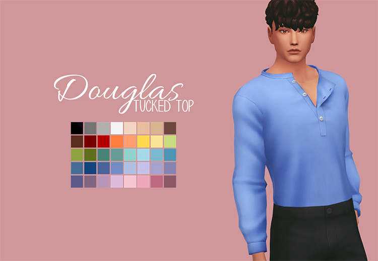 Douglas Top For Men / Sims 4 CC