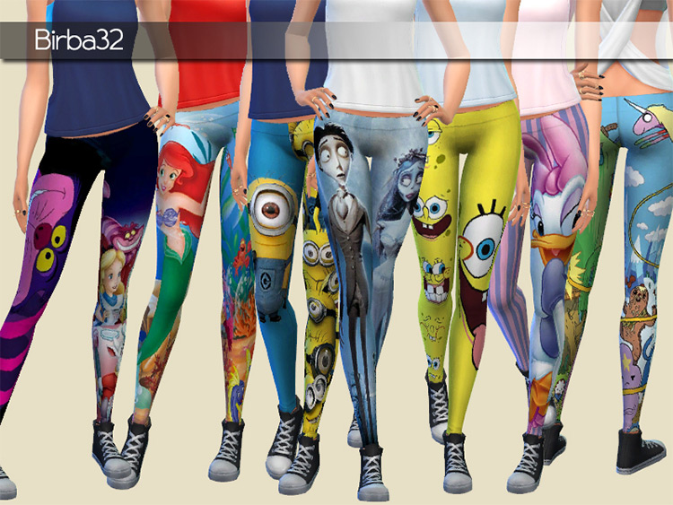 Cartoon Leggings Set / Sims 4 CC