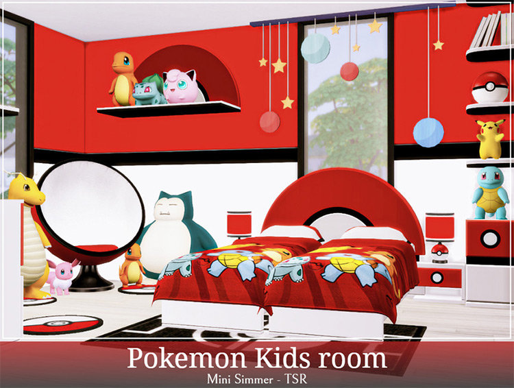 Pokémon Kids Room Set / Sims 4 CC