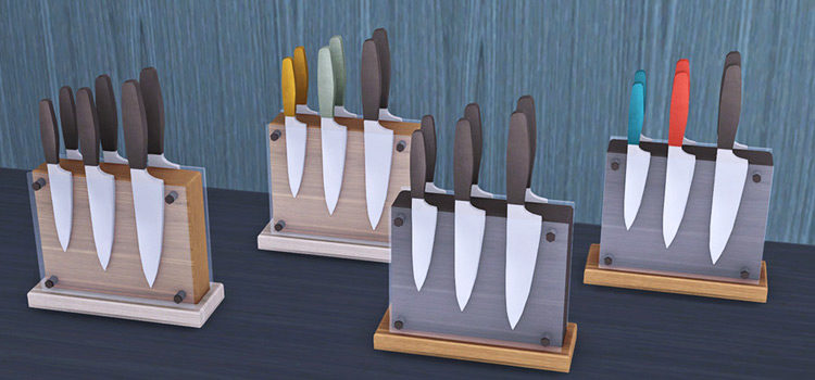 Decor Knife Blocks (Vanessa CC) For The Sims 4