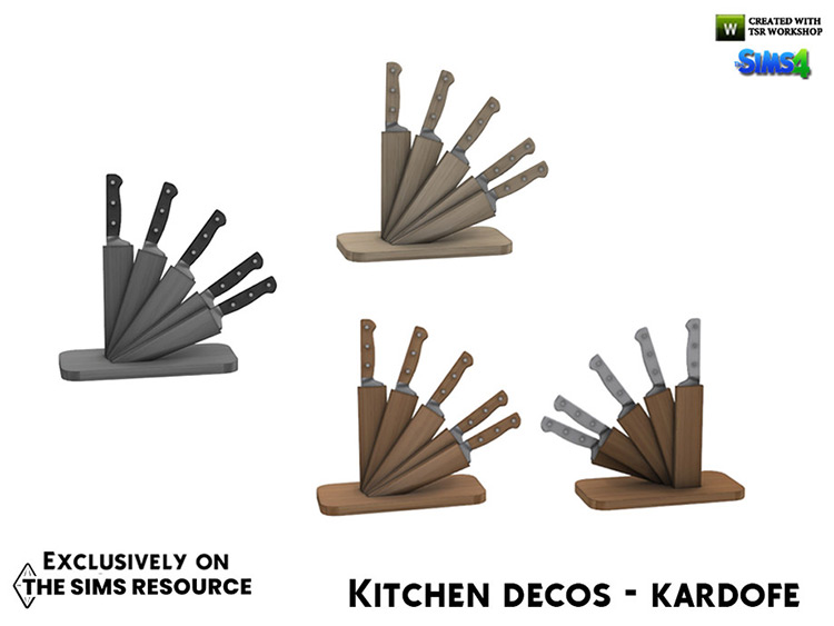 Kitchen Deco Knife Set / Sims 4 CC