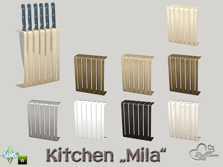 Kitchen Utensils Mila Knife Block / TS4 CC