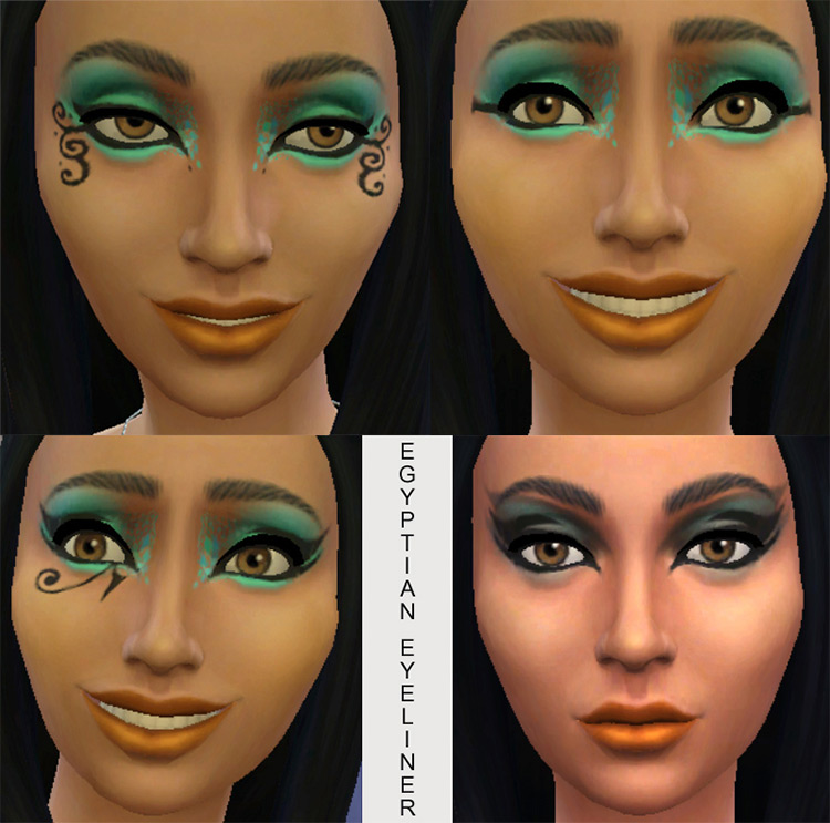 Egyptian Eyeliners Set / Sims 4 CC
