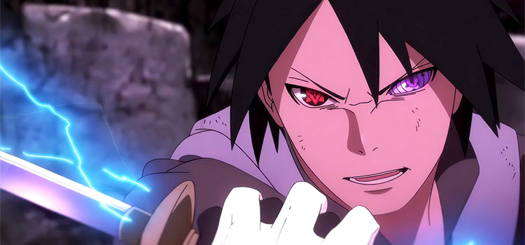 Sasuke Fighting Jigen in Naruto (Anime Screenshot)