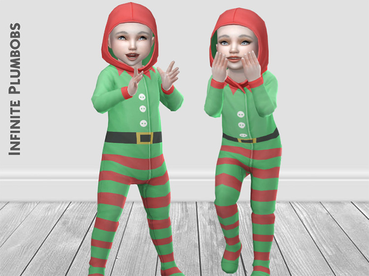IP Toddler Christmas Elf Onesie / Sims 4 CC