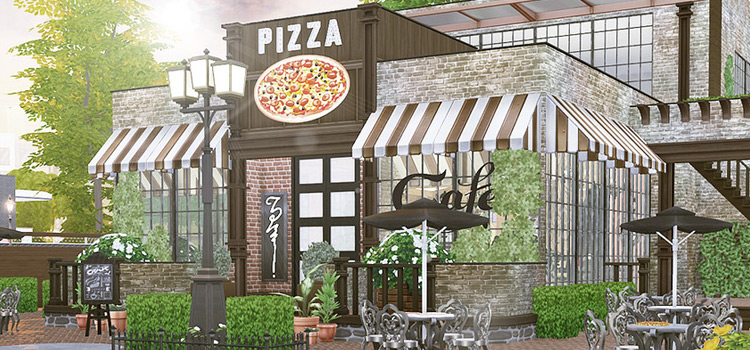 Emilio Custom Pizzeria Lot for The Sims 4