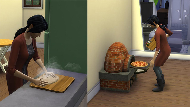 Rustic Clay Oven (For Pizza) / Sims 4 CC