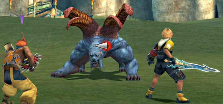 Juggernaut close-up battle in FFX HD