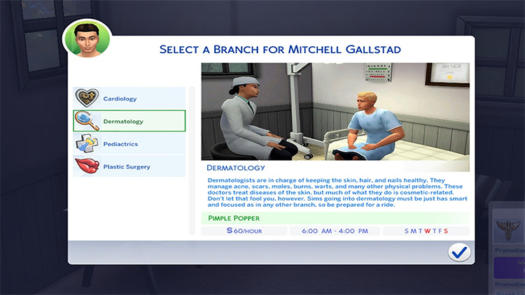 Medical mod for Sims 4