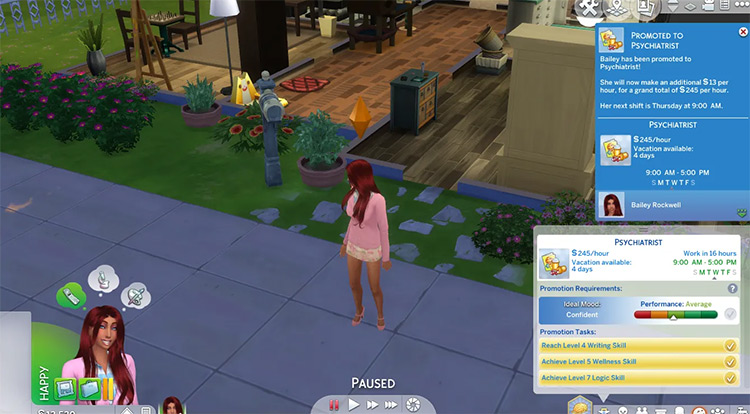Psychologist career in Sims 4