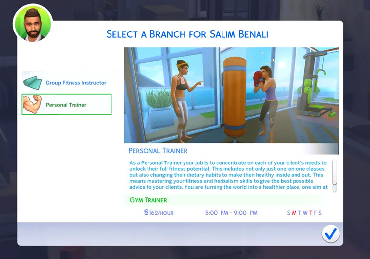Fitness Instructor Sims 4 mod