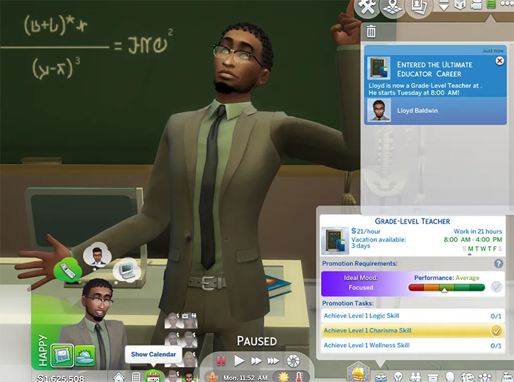 Ultimate Educator Sims 4 career mod