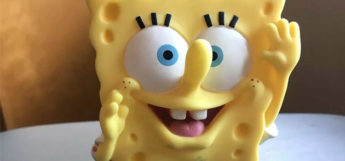 Rare SpongeBob 2000s collectible toy close-up