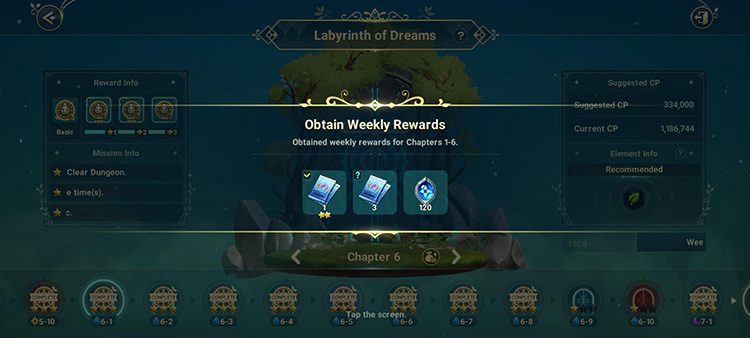 Labyrinth of Dreams (Weekly Rewards Claimed) / Ni no Kuni: Cross Worlds