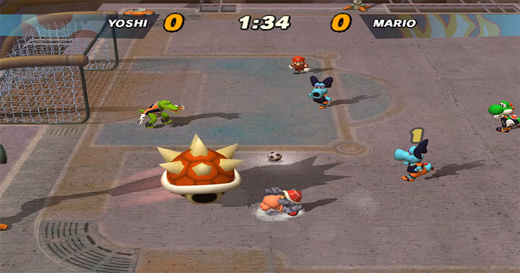 Super Mario Strikers (2005) gameplay