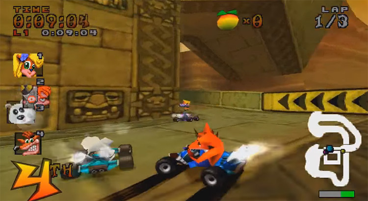 Crash Team Racing (1999) PSX gameplay