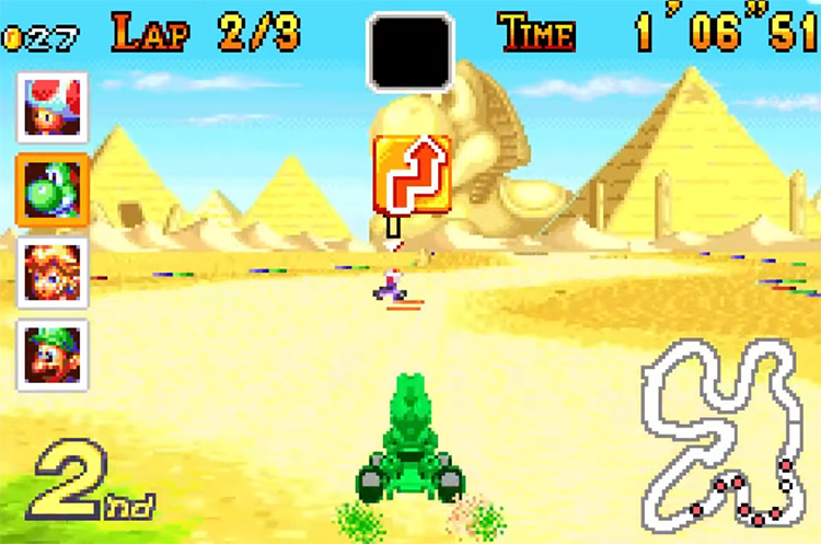 Mario Kart: Super Circuit (2001) GBA gameplay