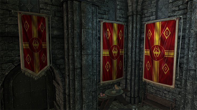 Byzantine Third Empire Flag / Skyrim mod