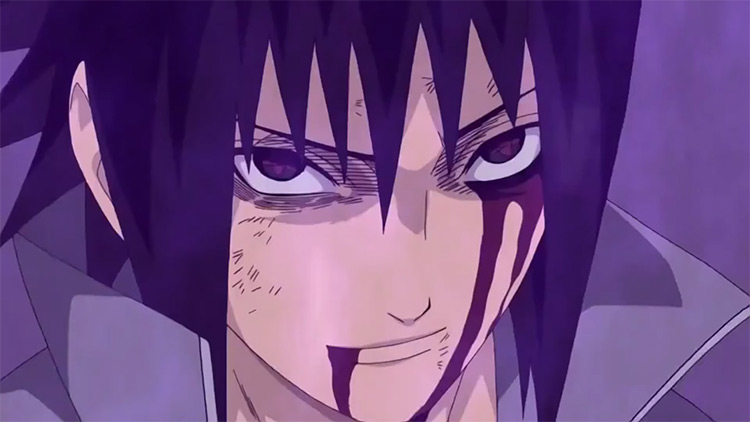 Sasuke Uchiha in Naruto anime screenshot