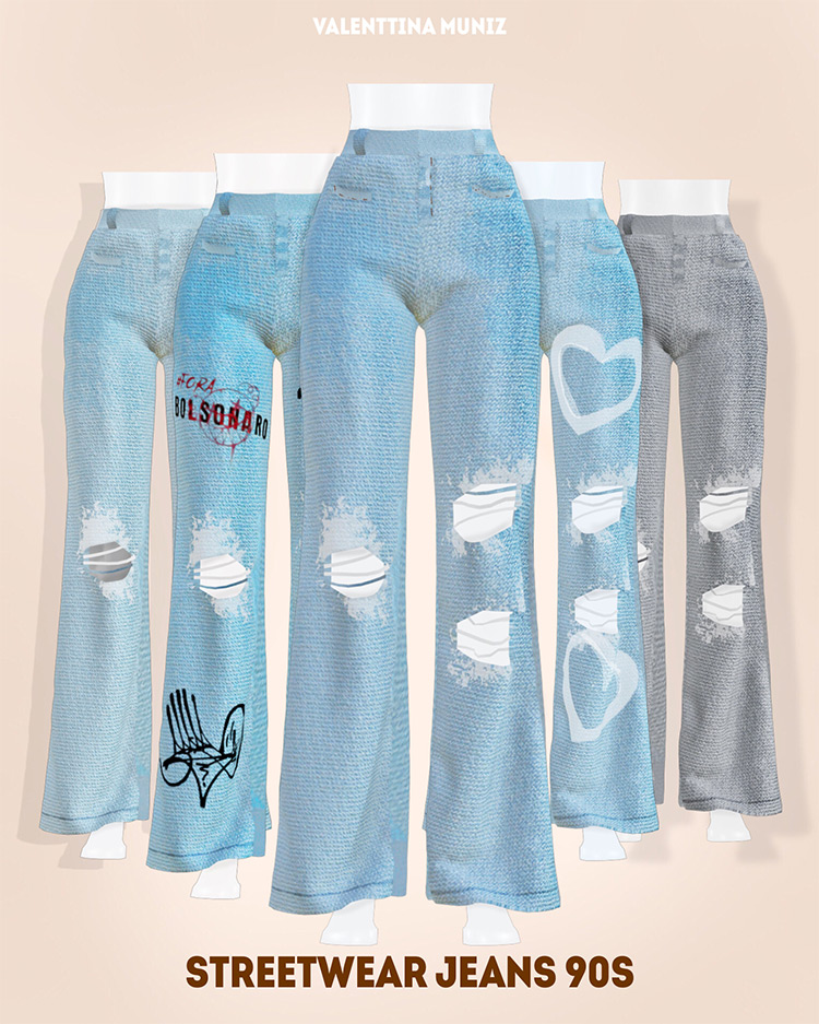 StreetWear Jeans 90s / Sims 4 CC