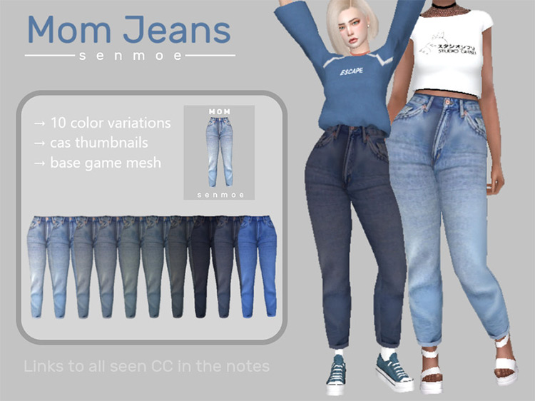 Sims 4 Alpha CC Jeans  Guys   Girls    - 69