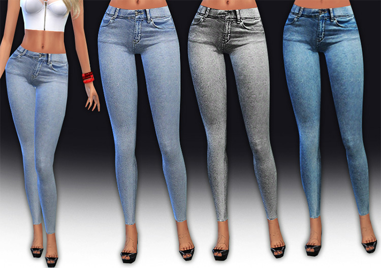 Sims 4 Alpha CC Jeans  Guys   Girls    - 32