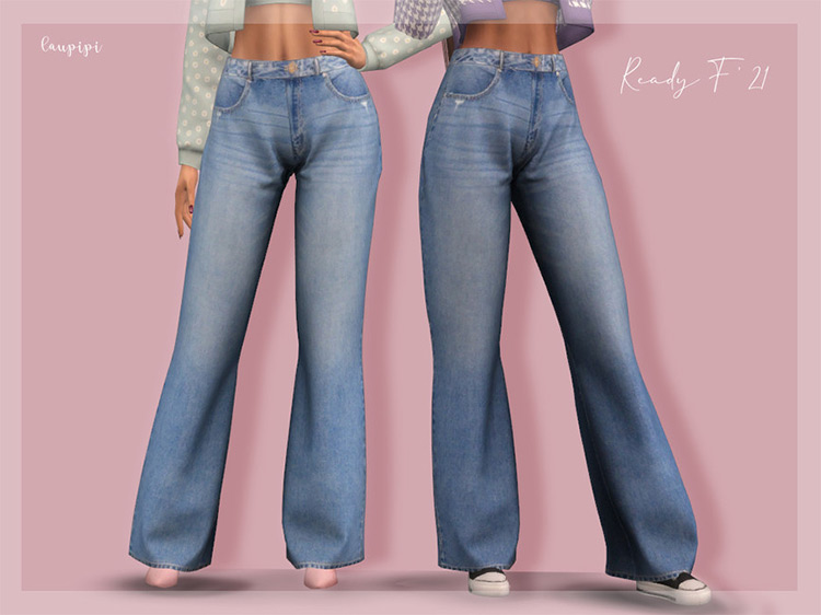 Sims 4 Alpha CC Jeans  Guys   Girls    - 33