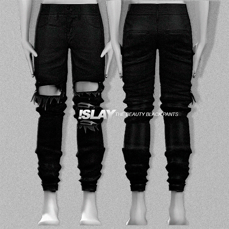 The Beauty Black Pants / Sims 4 CC