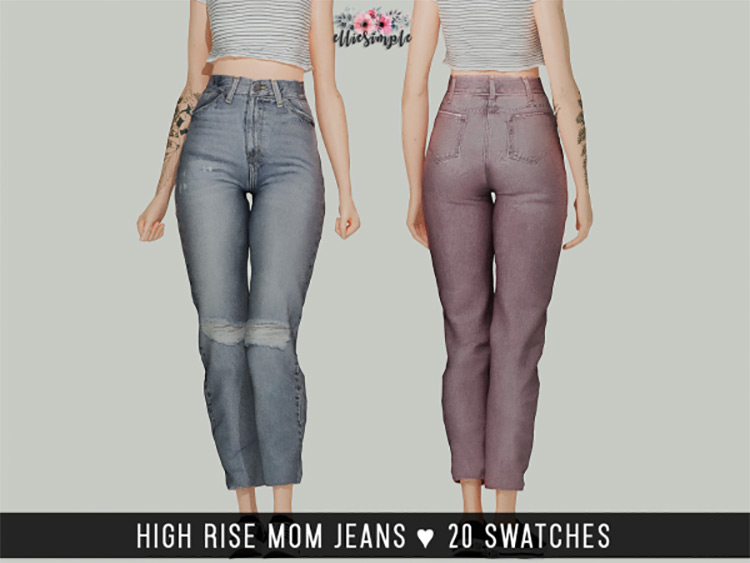 High Rise Mom Jeans / Sims 4 CC