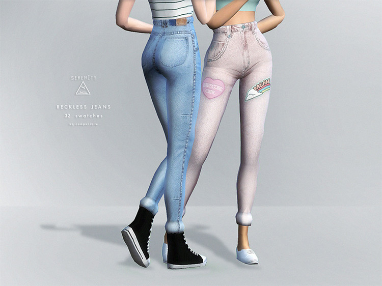 Sims 4 Alpha CC Jeans  Guys   Girls    - 77