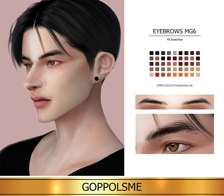 Gold M-Eyebrows G6 / Sims 4 CC
