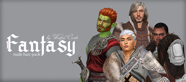 Fantasy (Male Hair Pack) / Sims 4 CC