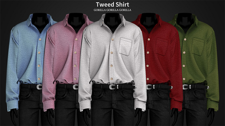 Tweed Shirt / Sims 4 CC