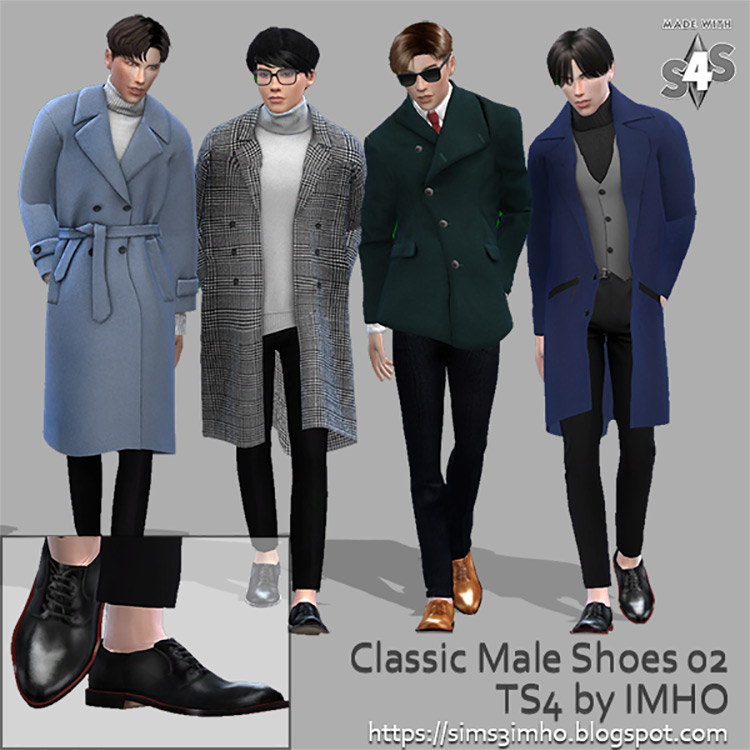 Classic Male Shoes 02 TS4 / Sims 4 CC