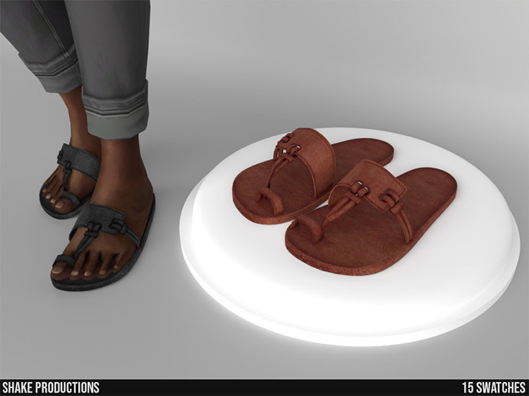 Leather Sandals / Sims 4 CC