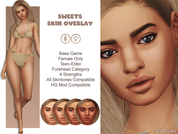 Sweets Skin Overlay / Sims 4 CC