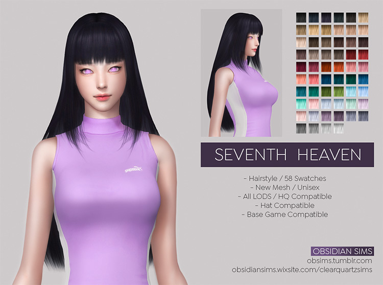 Seventh Heaven Hairstyle / Sims 4 CC
