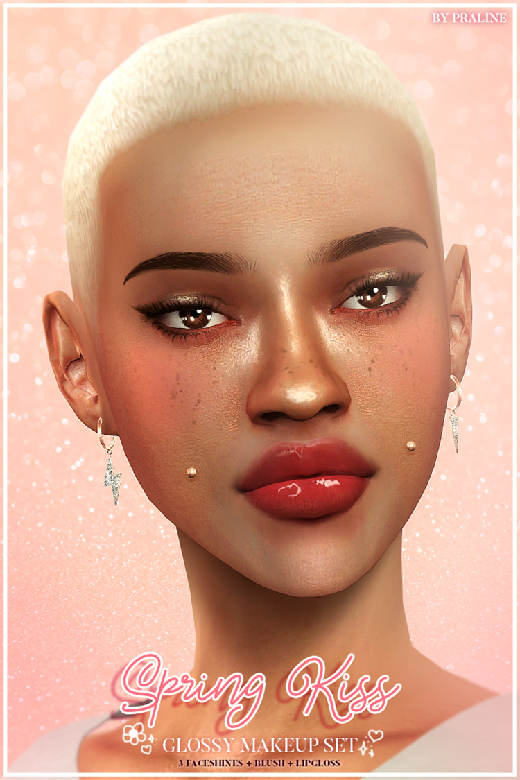Spring Kiss Glossy Makeup Set / Sims 4 CC