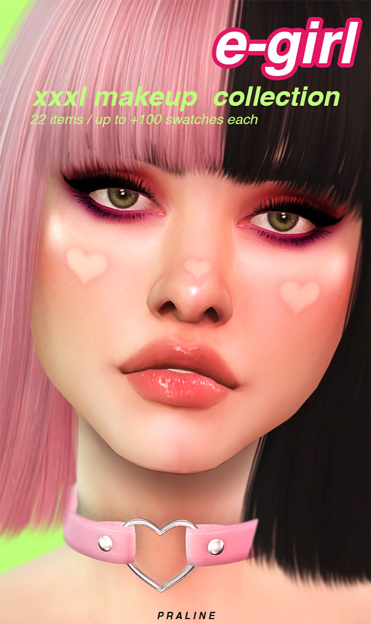 E-Girl XXXL Makeup Collection / Sims 4 CC