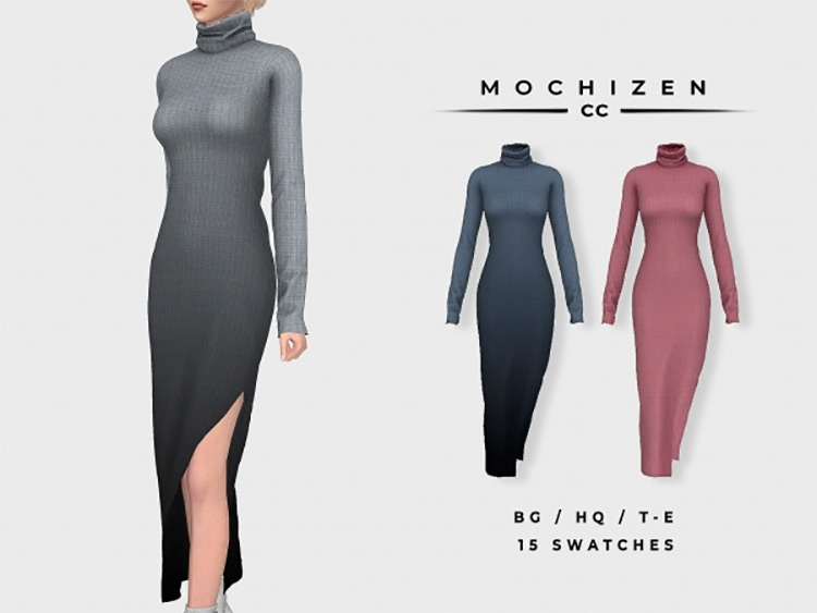 Turtleneck Dress / Sims 4 CC
