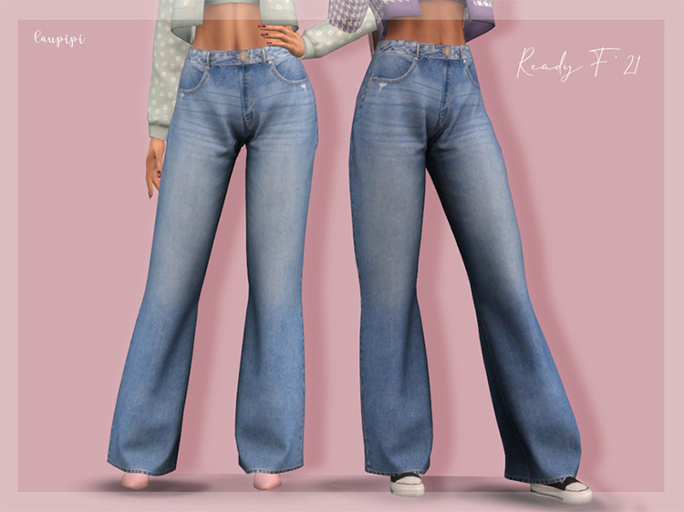 Jeans BT402 (Flare Bootcut for Girls) / Sims 4 CC