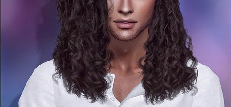 Best Alpha CC Curly Hair for The Sims 4 (Guys + Girls)
