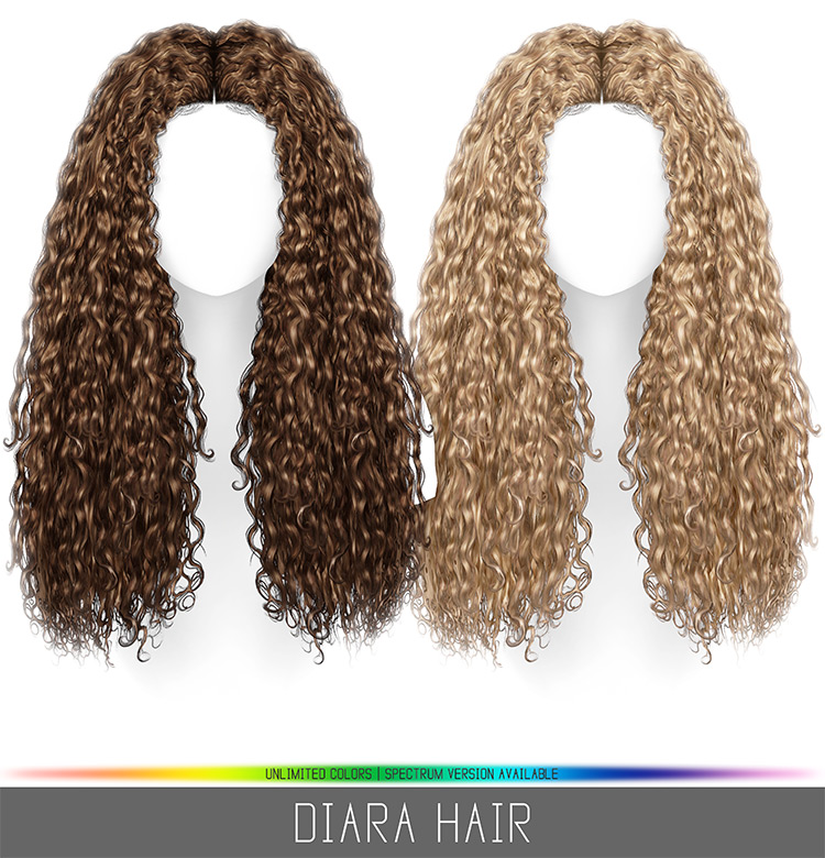 Diara Hair / Sims 4 CC