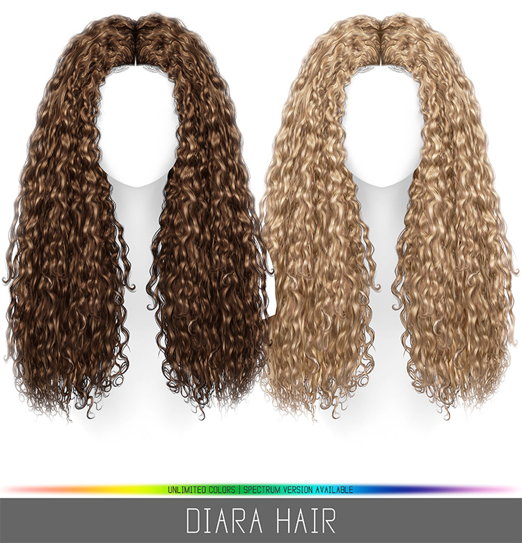 Best Alpha CC Curly Hair for The Sims 4  Guys   Girls    - 48