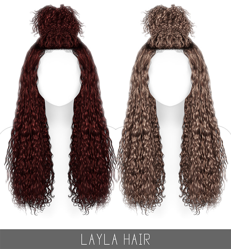 Layla Hair / Sims 4 CC
