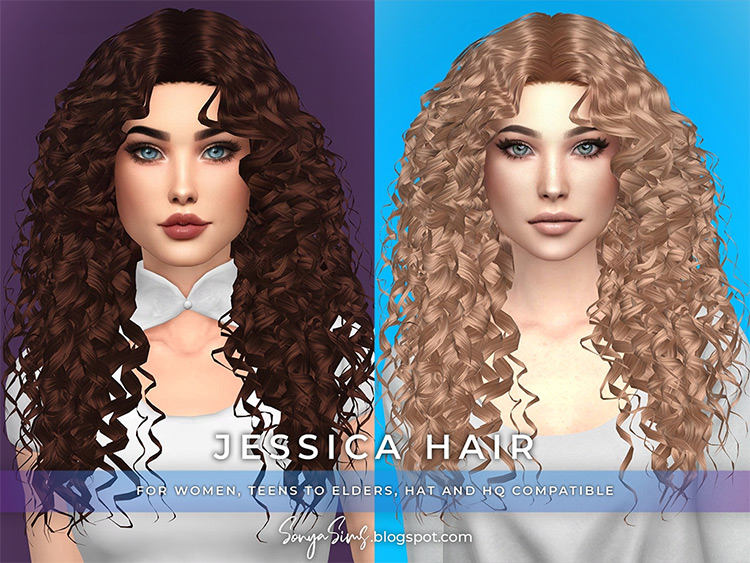 Best Alpha CC Curly Hair for The Sims 4  Guys   Girls    - 93